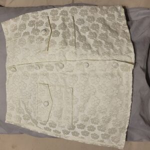 Floral Lace Button-Up Skirt